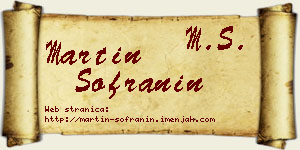 Martin Sofranin vizit kartica